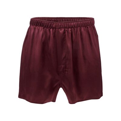 The Collection Dark red silk boxers